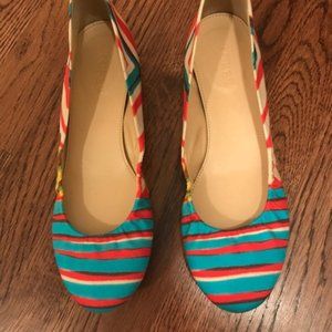J Crew Rainbow Colored Flats Size 6.5